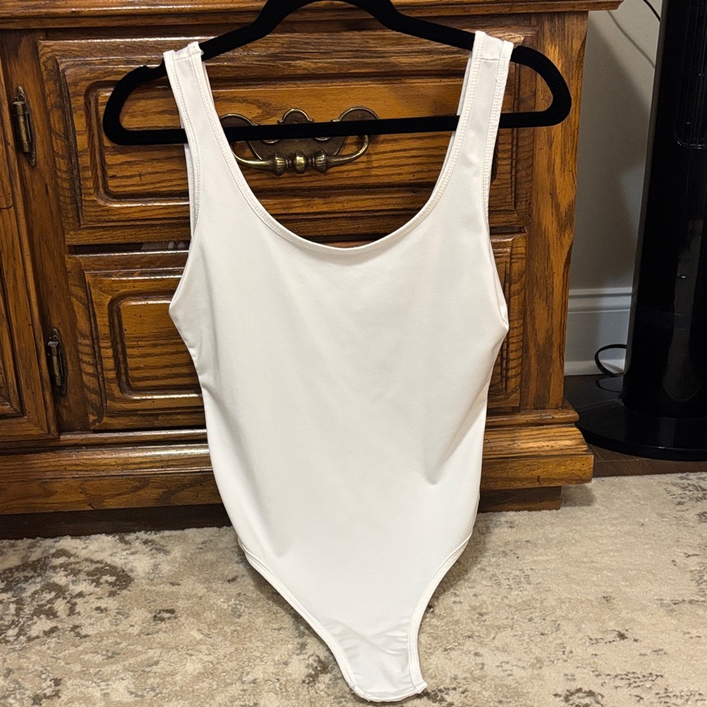 White Sleeveless Bodysuit